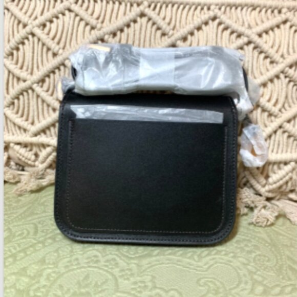 NWT FOSSIL Lennox Flap Leather Crossbody Bag Black MSRP $280 - Picture 11 of 15